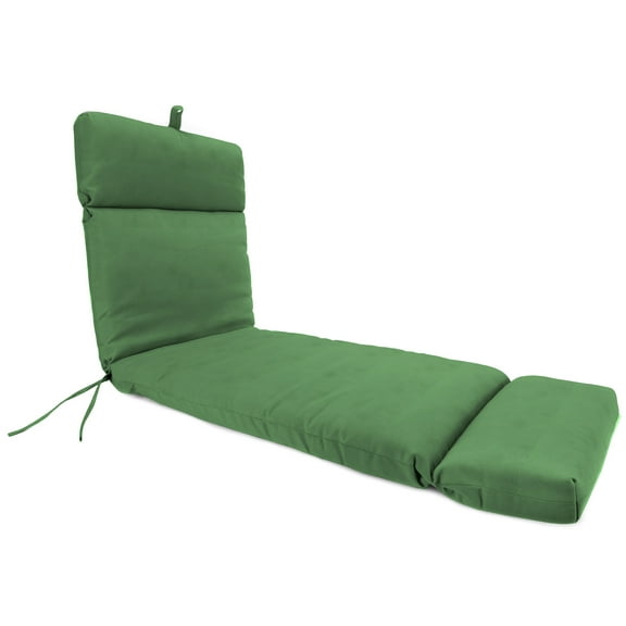 Jordan Manufacturing 75.5" x 22" Canvas Cucumber Green Solid Rectangular Outdoor Chaise Lounge Cushion with Ties