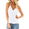thumbnail image 2 of asdoklhq 2025 Summer Fall Womens Tops Clearance under $5 Fashion Sexy Casual Women Sleeveless Camis V-Neck Solid Ladies Tops Slim Vest White L, 2 of 8