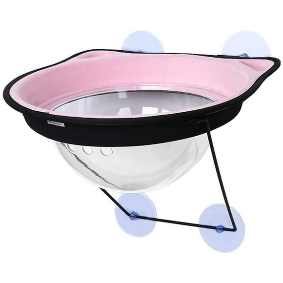 Lit de hamac pour chat Fenêtre Pod Chaise longue pour nid pour animaux de compagnie Fenêtre de nid pour chat monté sur perche Lit de siège pour chat avec ventouses Étagères pour chat de sécu