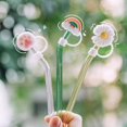 thumbnail image 5 of 1 pcs Adorable Straw Cover Silicone Cute Reusable Drinking Straw Tips（rainbow）, 5 of 5