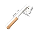 thumbnail image 3 of Manual Weeder Tool, 12.4 Inch M-Shape Claw Uprooting Tool, Stainless Steel Weeding Artifact with Wood Handle for Garden Lawn, 3 of 6
