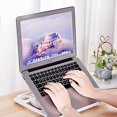 thumbnail image 2 of Necvior Height Adjustable Laptop Stand Ergonomic Riser Platform for Notebook Cell Phone, 2 of 16