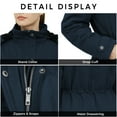 thumbnail image 6 of WenVen Women's Winter Coat Warm Puffer Jacket Windproof Hooded Winter Jacket Blue 2XL, 6 of 8