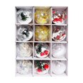 thumbnail image 1 of 12 bolas de Navidad decorativas, adornos navideños, bolas de Navidad irrompibles, decoraciones para árboles de Navidad para cafeterías, aniversarios, Conjunto B, 1 of 8