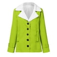 thumbnail image 4 of Spring Saving GaThRRgYP Winter Coats for Women Clearance,Women Plus Size Winter Warm Composite Plush Button Lapels Jacket Outwear Coat, 4 of 5