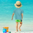 thumbnail image 4 of FORMRS Boys Rash Guard Short Sleeves Swim Shirt Quick Dry UPF 50+ Sun Protection, Sizes 3-12T, Cartoon Easter Bunny, 4 of 6