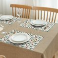 thumbnail image 3 of Beige Christmas Dinosaur Pattern Summer Placemats Table Placemats Set Of 4-Linen Kitchen Washable Placemats Table Mats 11.8"x17.7" Non-Slip Heat Resistant, 3 of 6