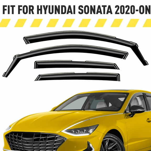 Extra Durable Window Deflectors In-Channel Window Visors Rain Guards Fit for Hyundai Sonata 2020-2026, Sun Visors, Wind Vent Visors, vent shades, Exterior Car Accessories - 4 pcs. AG0802