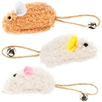 NIAIZEK 3Pcs Cat Toy Mouse Plush With Bell For Cat Owners Entertainment