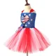thumbnail image 4 of Disfraz de Halloween para niñas pequeñas, 4 de julio, Día de la Independencia, fiesta histórica, vestido de tul, diadema, trajes de princesa, 4 of 5