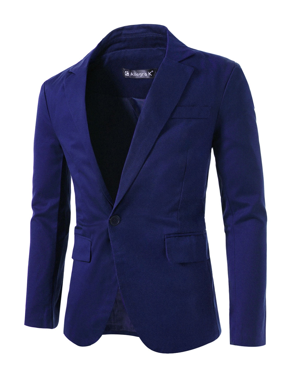 blue casual coat