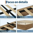 thumbnail image 7 of Wood Bed Frame, Wooden Platform Bed with Fluted Design, Twin Bed Frame with Study Support, Easy Assembly, No Box Spring Needed, Noise Free, Walnut, 7 of 7