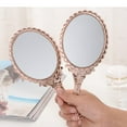 thumbnail image 3 of Hand Mirror Vintage Handheld Mirror with Handle Vanity Makeup Mirror Travel Mirrors (Oval), 3 of 5