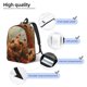 thumbnail image 3 of Disketp Rose Cute Guinea Pig print Canvas Backpack Lightweight Travel Daypack Student Rucksack Laptop Backpack-Medium, 3 of 5