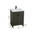 thumbnail image 2 of Elegant Kitchen and Bath Finnley 24 Inch Single Bathroom Vanity In Mocha Brown, 2 of 13