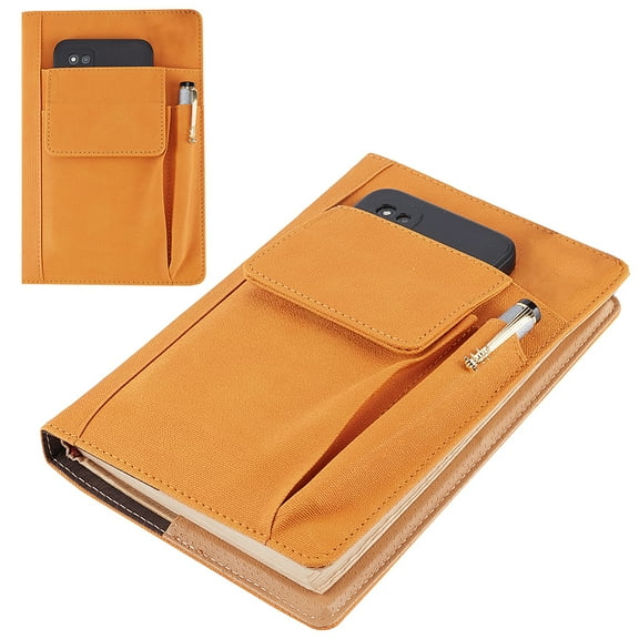 1 pc PU Leather Book Cover Notebook Wraps Rectangle Orange 217x155x19mm Imitation Leather