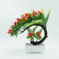 thumbnail image 4 of Maceta artificial de bonsái de simulación de decoración de plantas en maceta para oficina en casa (amarillo), 4 of 6