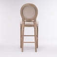 thumbnail image 6 of Hassch Farmhouse Wooden Barstools Set of 2, Classic Counter Height Chairs with Upholstered Cushion Seat & Back, for Kitchen Island, Dining Room, Home Pub (Beige), 6 of 9