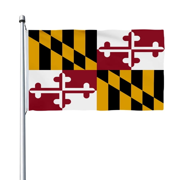 Aihccy Maryland State Flag with Brass Grommets Size - 3x5Ft