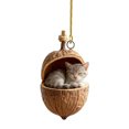 thumbnail image 1 of 1/8 piezas Adorno navideño Adorno acrílico con forma de bellota de animales del bosque Decoración colgante para fiestas navideñas Regalo de Navidad, 1 of 7