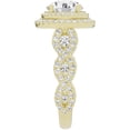 thumbnail image 3 of Unique Moments Lab Grown 3 ct Round Cut Diamond Halo Infinity Engagement Ring 14K Yellow Gold, 3 of 6