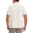 thumbnail image 3 of Puli Men's Short Sleeve Stand Collar Golf Polo 3-Snap 4-Way Stretch Moisture-Wicking Quick Dry, 3 of 8