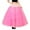 Pink, variant on RUTAYY Women Big Swing Long Boneless Skirt Half Shag Petticoat Solid Color Casual Travel Skirts