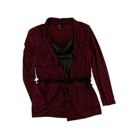 AGB Womens Set Over Sparkle Cardigan Blouse patj L