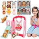thumbnail image 1 of Set de Mini Muñecas Bebé Xadothat 6 piezas 4" con Ropa de Animales y Trineo, 1 of 1