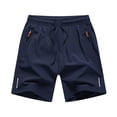 thumbnail image 2 of Kids' Lightweight Ice Silk Shorts,Solid Color Stretchy and Breathable Casual Shorts for Boys and Girls,Loose Fit for Sports,Fashion,Everyday Comfort,Quick-Dry and Cool for Hot Weather Dark Blue, 2 of 8