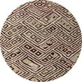 thumbnail image 1 of Ahgly Company Indoor Round Abstract Red Brown Abstract Area Rugs, 3' Round, 1 of 6