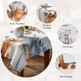 thumbnail image 5 of Navy Blue Pumpkin Fall Table Cloth Waterproof Tablecloths, Thanksgiving Maple Leaves Branches Tablecloth Dining Table Cover for Kitchen Party Tabletop Outdoor, Square Tablecloth 54x54 Inch, 5 of 9