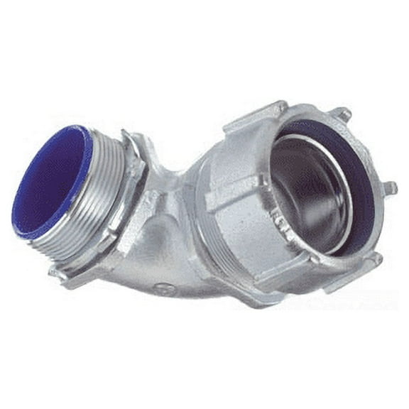 Thomas and Betts 5357 LT Liquid-Tight Flexible Metal Conduit Connector, 90-Degree, 2-Inch