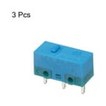 thumbnail image 3 of Ratón Micro Interruptor 0.78N 5000w Tiempo 3 Pasadores Azul Palanca Eje Azul Carcasa Micro Interruptores Reparación Reemplazo para Juegos Ratón 3uds, 3 of 4
