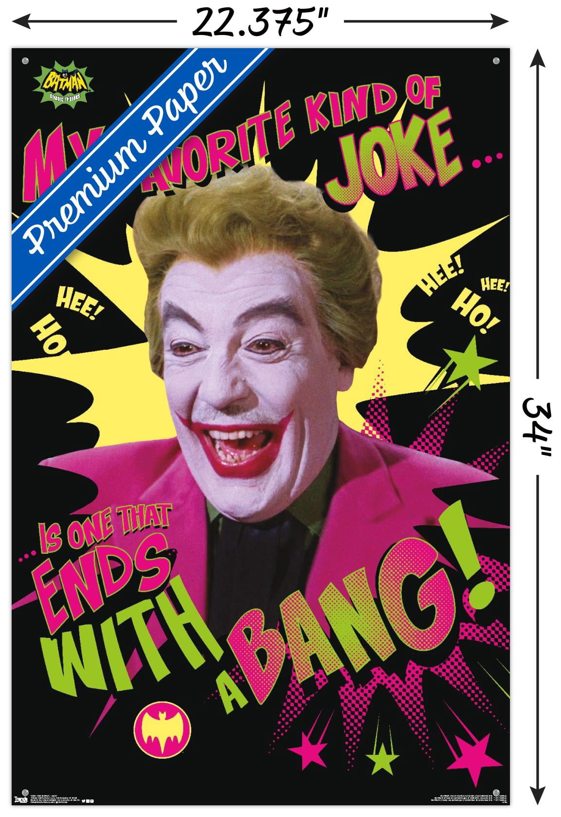 DC Comics TV - Batman TV Series - Joker Wall Poster with Push Pins, 22.375" x 34"