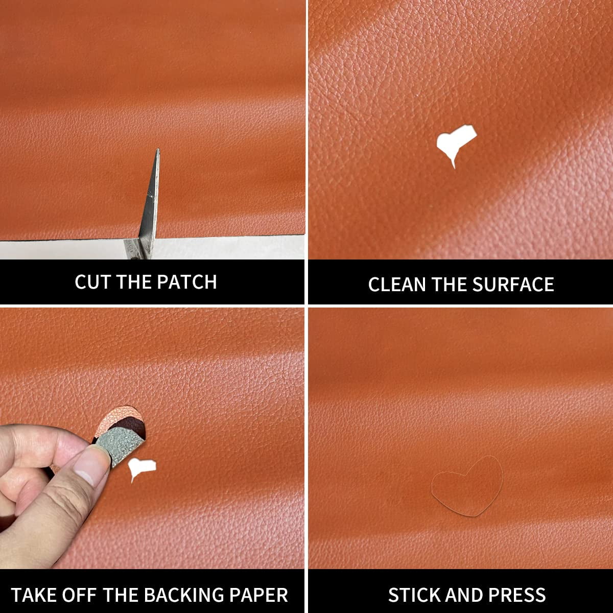 Leather Repair Patch, 16X119 inch Self Adhesive Leather Repair Waterproof,DIY Large Leather Repair Tape for Couches, Furniture, Car Seats, Cabinets, Wall, Handbags (16X98 inch, Dark Brown)