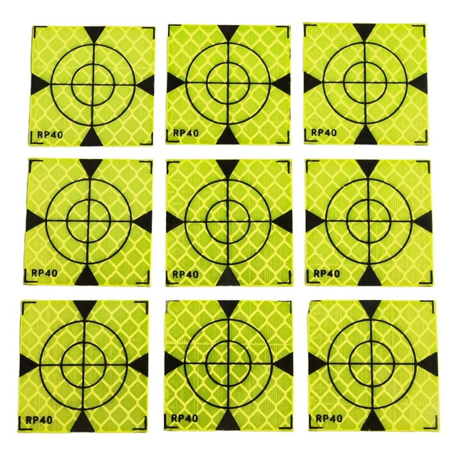 100Pcs Total Station Reflective Aiming Target Sticker Measuring Phosphor 60-20mm A