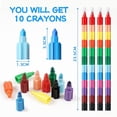 thumbnail image 2 of Lápices de colores apilables JAMW juego de lápices de colores de punta de arco iris para niños, 2 of 5