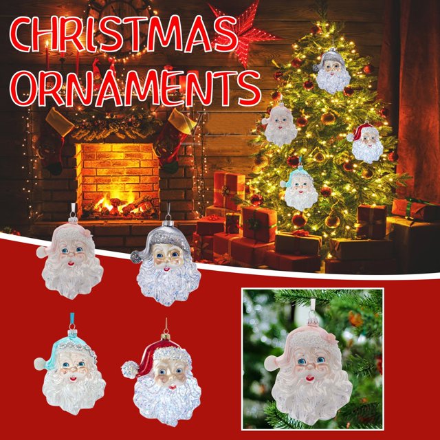 XWSHYW Adornos Colgantes 4 Piezas de Productos Personalizados En Papá Noel para Navidad 2020