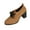 Brown, variant on Navy Women'S Pumps Round Toe Chunky Heel Solid Color Laced Fall Winter Casual Versatile Non-Slip Comfortable Stable Daily Wear Footwear Size 38