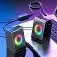 thumbnail image 2 of Elevate Your Audio, Ultra-Fast Charging: 6W Sound Driver 2.0 Stereo System, Automatic RGB Light Cycle, Easy To Use Plug and Play, Compact Design for Desk, Energy-Efficient Speakers, 2 of 7