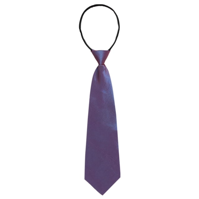 CORBATA DE CREMALLERA PREATADA INSPIRE CHIC PARA HOMBRE, COLOR SóLIDO, FORMAL Y CASUAL, AJUSTABLE, ANCHA, PURPURA, 35 cm/13.8'