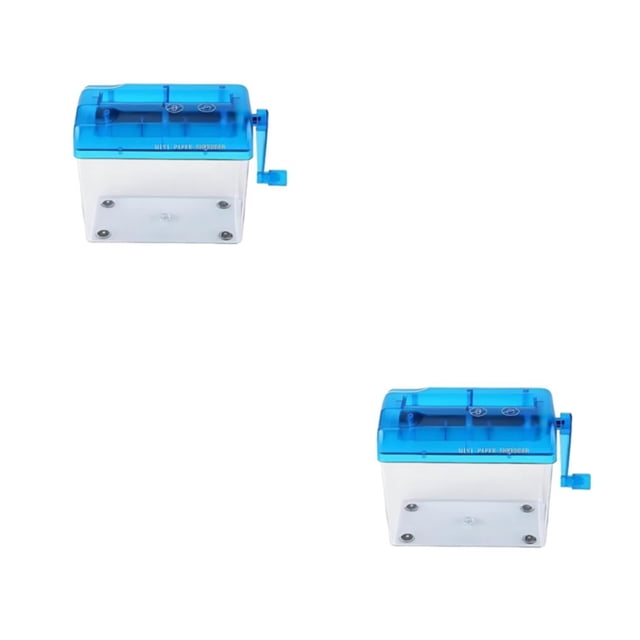 Inteprter Trituradora portátil para papel y documentos Trituradora de aplicación amplia eficiente y fácil de instalar azul 2piezas