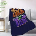 thumbnail image 2 of XMXT Flannel Warm Throw Blanket, Trick or Treat Cartoon Print Bedroom Decor Blankets for Bed Couch Living Room, 50 x 70 inches, 2 of 9