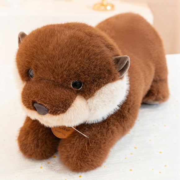 NAOJIE® Adorable Mini River Otter Pup Stuffed Animal - Playful Ease - Timeless Companions - Brown 10.2 Inches,Otter Stuffed Animal,Otter Plush,Stuffed Animals for Babies