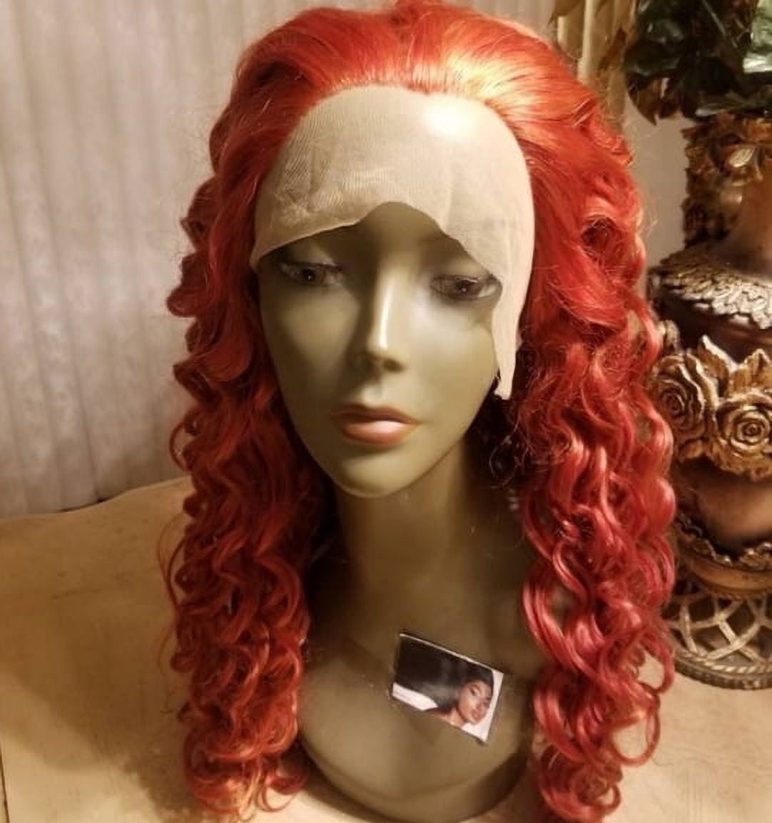 Copper Auburn Lace Front Wig Human Hair Blend