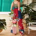 thumbnail image 5 of JULMCOMO 4th of July Jumpsuits for Women 1776 Plus Size Wide Leg Independence Day Rompers Stars Stripes Sleeveless American Flag Jumpsuits with Pockets Red M, 5 of 7