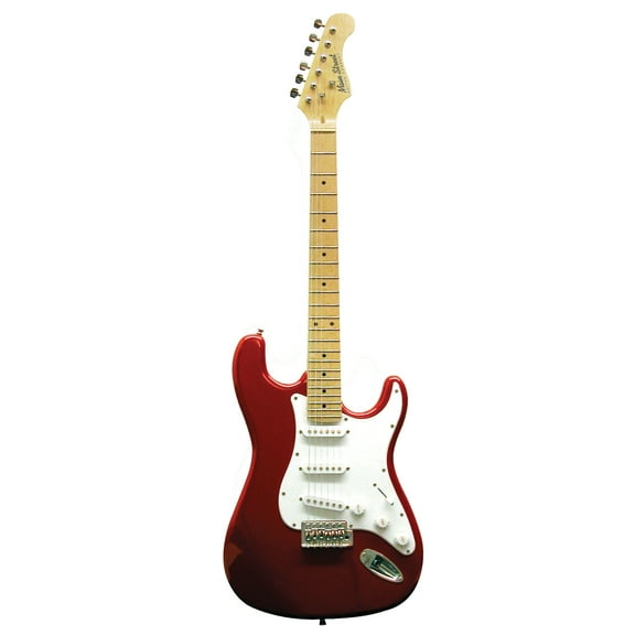 Main Street Guitars MEDCRD Double Cutaway Electric Guitar, Red Laminated Body