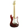 Main Street MEDCRD Double Cutaway Electric Guitar With Red Laminated body