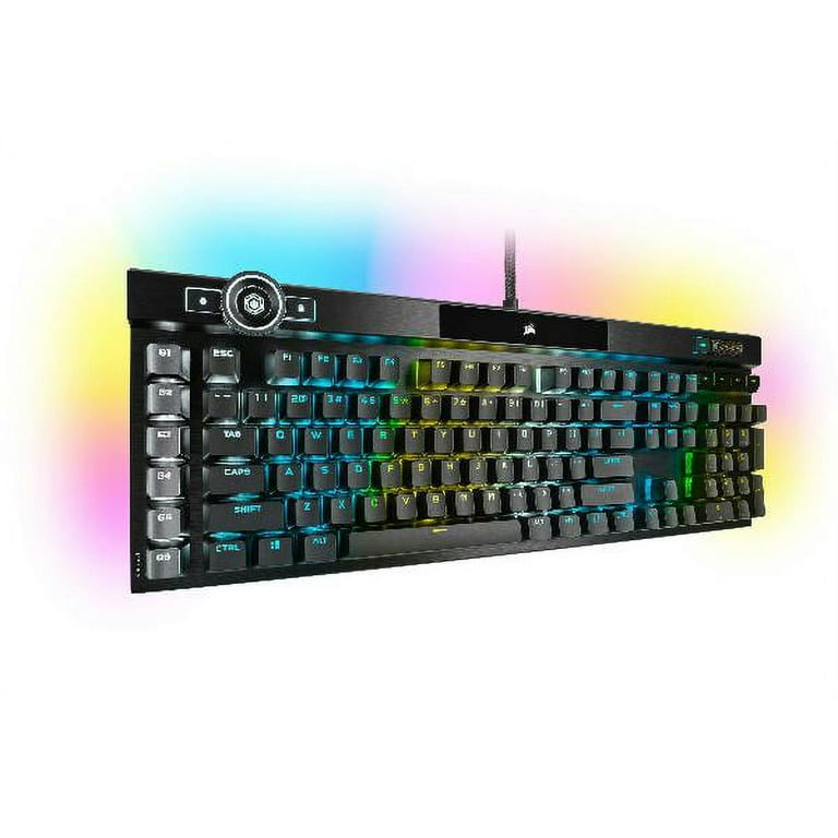 CORSAIR K100 RGB Mechanical Gaming Keyboard, Backlit RGB LED CHERRY MX  SPEED, Double-Shot PBT Keycaps, with Magnetic Detachable Memory Foam Palm  Rest - Black 